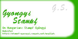 gyongyi stampf business card