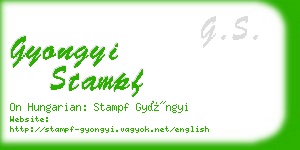 gyongyi stampf business card